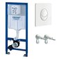 Grohe Rapid SL 3in1 WC raami komplekt koos kinnituste ja loputusnupuga, 38722001 hind ja info | WС-potid | hansapost.ee