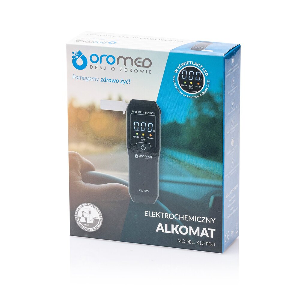Elektrokeemiline alkomeeter Oromed X10 PRO цена и информация | Alkomeetrid | hansapost.ee