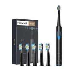 FairyWill Sonic toothbrush with head set FW-E6 (Black) цена и информация | Fairywill Красота, здоровье | hansapost.ee
