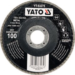 Шлифовальный диск Yato YT-83273, 125 х 22.2 мм, Р60 цена и информация | Шлифовальные машины | hansapost.ee