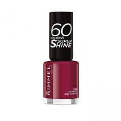 Rimmel London 60 Seconds Super Shine küünelakk 8 ml, 340 Berries And Cream цена и информация | Лаки для ногтей, укрепители для ногтей | hansapost.ee