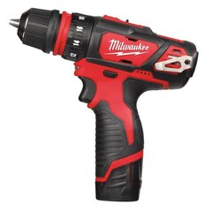 Аккумуляторная многофункциональная дрель-шуруповерт MILWAUKEE M12 BDDXKIT-202C цена и информация | Дрели и шуруповёрты | hansapost.ee