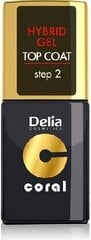Geelküünelaki pealislakk Delia Cosmetics Coral Step 2 11 ml hind ja info | Küünelakid ja küünelakieemaldajad | hansapost.ee