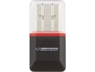 Кард-ридер Esperanza EA134K MicroSD, черный цена и информация | Адаптеры, USB-разветвители | hansapost.ee