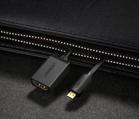 Видеоадаптер Ugreen  micro HDMI to HDMI, 20 см, черный цена и информация | Адаптеры и USB-hub | hansapost.ee