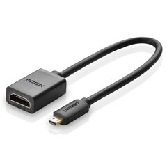 Видеоадаптер Ugreen  micro HDMI to HDMI, 20 см, черный цена и информация | Адаптеры и USB-hub | hansapost.ee