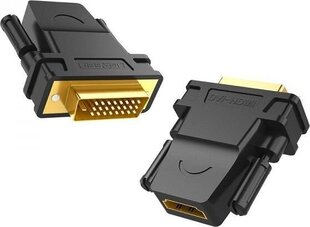 Переходник Ugreen DVI - HDMI, Full HD, черный цена и информация | Адаптеры, USB-разветвители | hansapost.ee