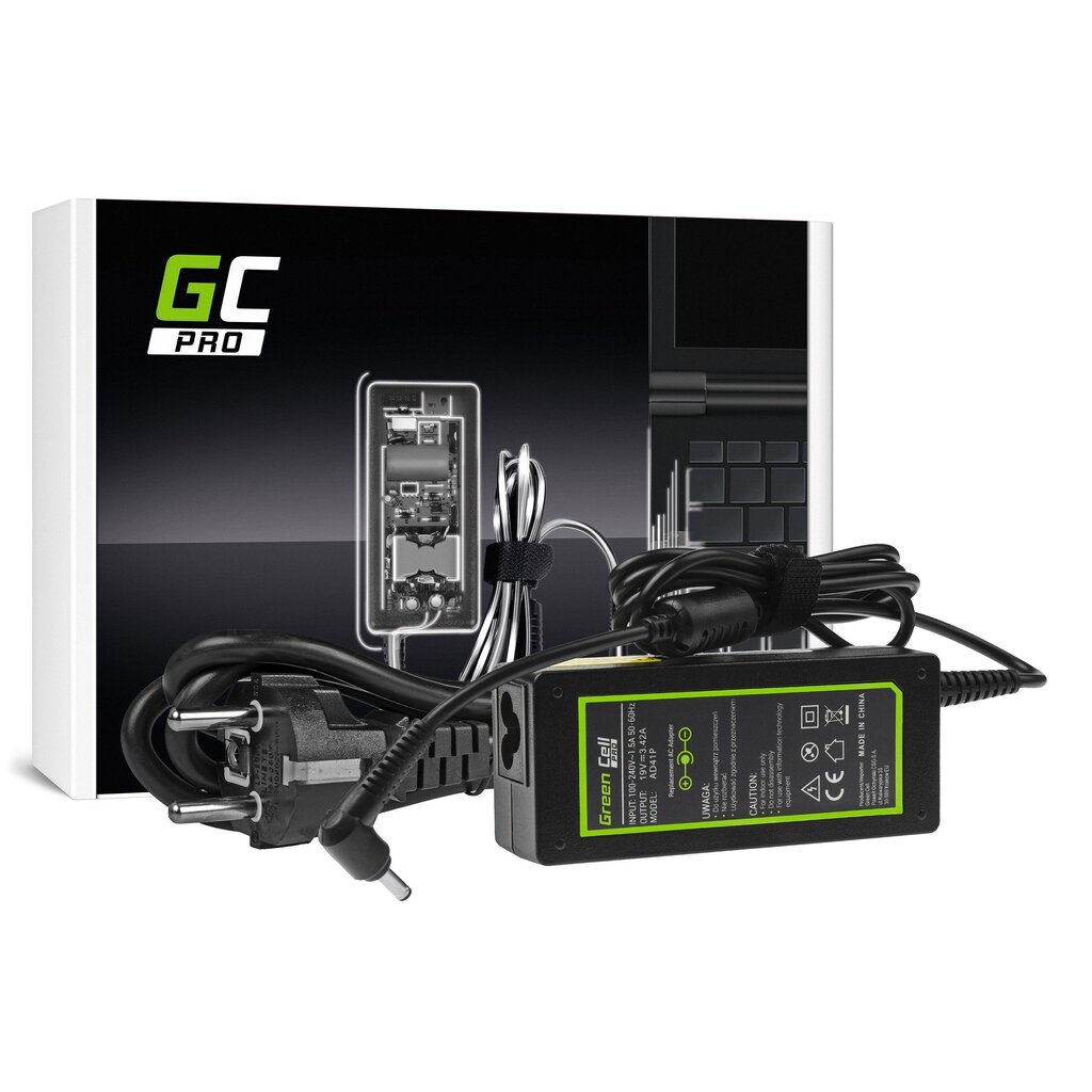 Green Cell Pro 19V, 65W, 3.42A hind ja info | Sülearvuti laadijad | hansapost.ee