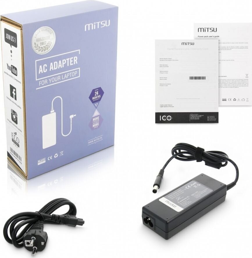 Mitsu 19.5V, 4.62A, 90W цена и информация | Sülearvuti laadijad | hansapost.ee