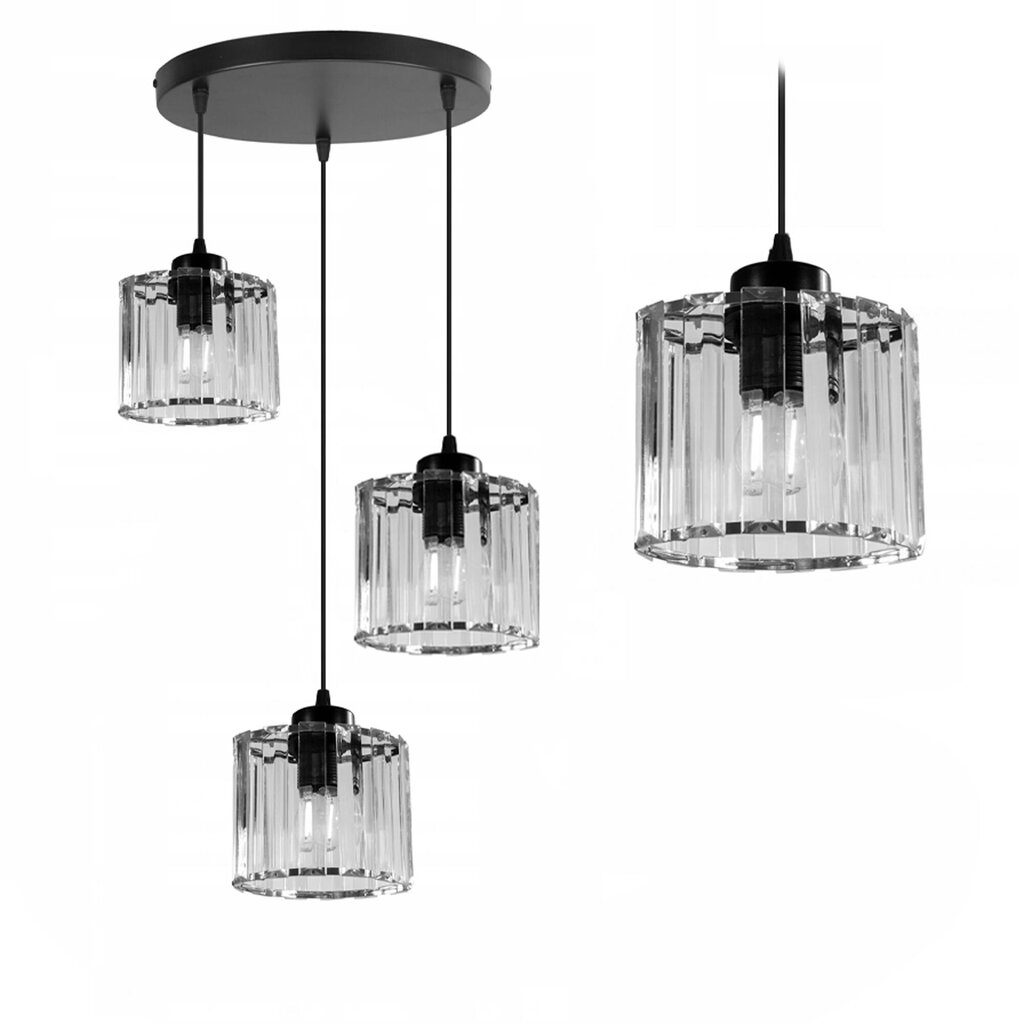 Rippvalgusti Crystal Chic 3, Black 3R цена и информация | Rippvalgustid | hansapost.ee