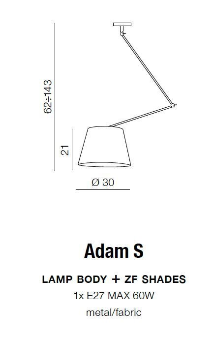 Azzardo rippvalgusti AZ1841 Adam S hind ja info | Rippvalgustid | hansapost.ee