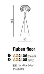 Azzardo торшер Ruben Floor AZ2405 цена и информация | Торшеры | hansapost.ee