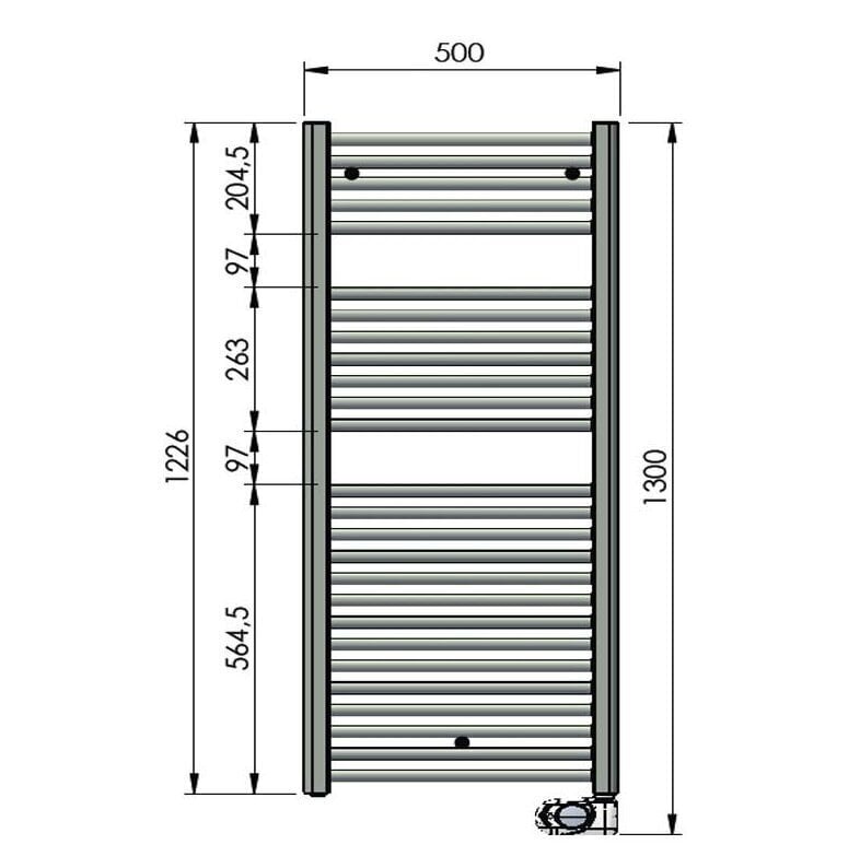 Elektriline vannitoa radiaator Zehnder Aura PBECZ-120-50/MQ, 120x50 cm, kroomi värvi hind ja info | Käterätikuivatid ja vannitoa radiaaotrid | hansapost.ee