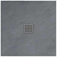 Rea dušialus Rock 90x90 sifooniga, grey hind ja info | Dušialused | hansapost.ee