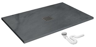 Rea dušialus Rock 90x120 sifooniga, grey hind ja info | Dušialused | hansapost.ee
