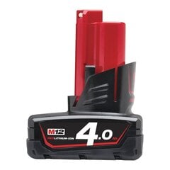 Aku Milwaukee M12 B4 4Ah hind ja info | Akutrellid, puurid ja kruvikeerajad | hansapost.ee