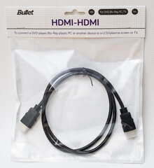 Bullet, HDMI, 1 m hind ja info | Juhtmed ja kaablid | hansapost.ee