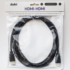 Кабель Bullet HDMI-HDMI, 3 м цена и информация | Кабели и провода | hansapost.ee