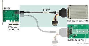 Delock 84819, Mini SFF/SFF/SATA, 0.5 м цена и информация | Кабели и провода | hansapost.ee