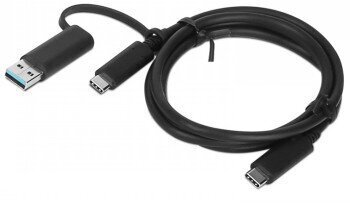 LENOVO HYBRID USB-C WITH USB-A CABLE цена и информация | Juhtmed ja kaablid | hansapost.ee