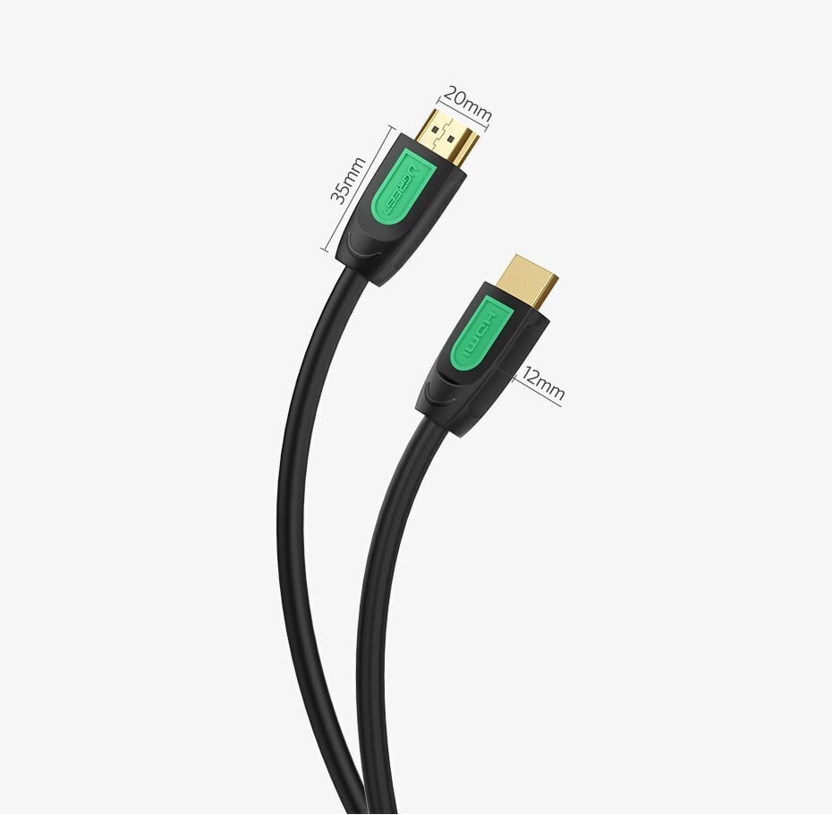 Ugreen HD101 HDMI 2.0 kaabel 4K 60Hz 2m Must / Kollane hind ja info | Juhtmed ja kaablid | hansapost.ee