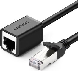 Удлинитель сетевого кабеля Ugreen NW112 Cat 6, FTP, RJ45, 1 м, черный цена и информация | Кабели и провода | hansapost.ee