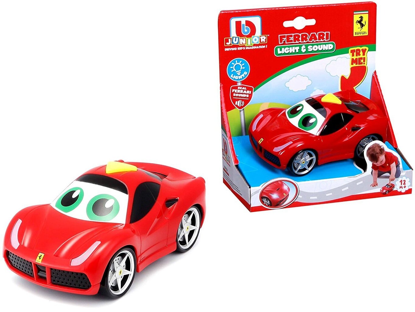 BB JUNIOR mänguauto Ferrari Light & Sound цена и информация | Beebide mänguasjad | hansapost.ee