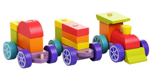 Puidust kuubikutest rong Cubika, 15 kuubikut price and information | Toys for babies | hansapost.ee