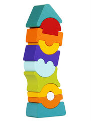 Набор деревянных кубиков Cubika Гибкая Башня 9 цена и информация | Игрушки для малышей | hansapost.ee