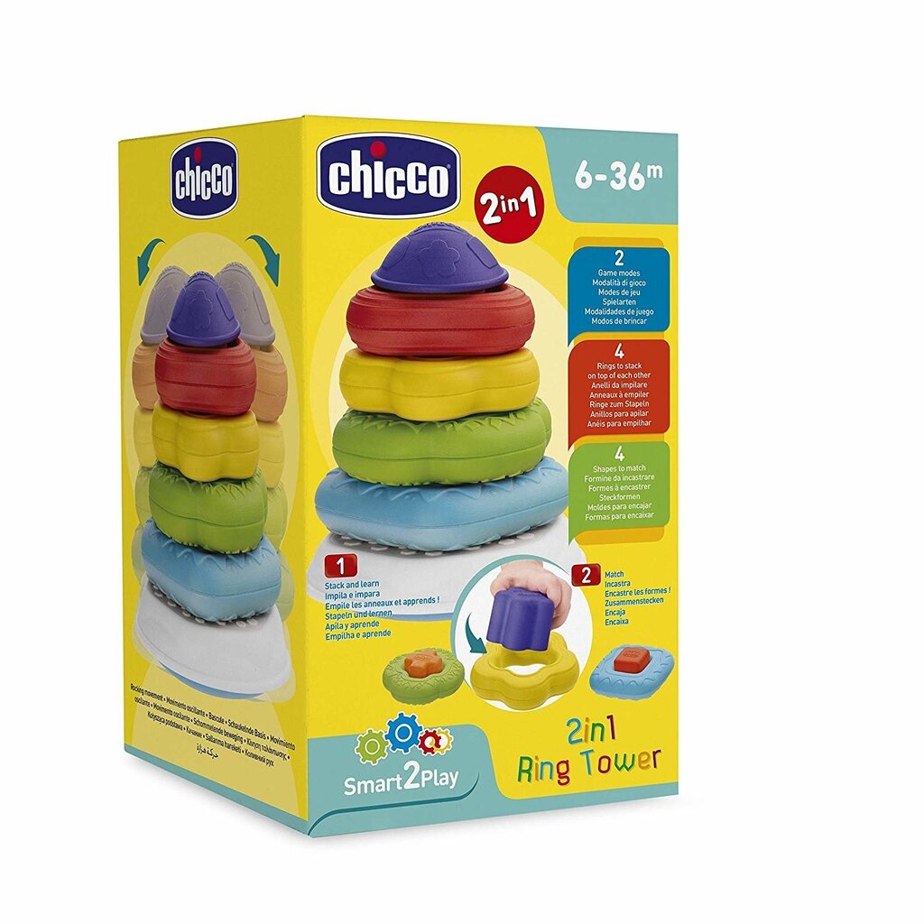 Püramiid-sorteerija Chicco, 4 osa hind ja info | Beebide mänguasjad | hansapost.ee