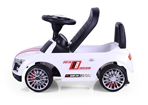 Pealeistutav auto Milly Mally Racer White 0978 цена и информация | Beebide mänguasjad | hansapost.ee