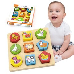 Viga puidust mosaiik loomadega price and information | Toys for babies | hansapost.ee