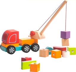 Cubika 13982 Magnetklotsidega puidust mänguasi "Autokraana" hind ja info | Beebide mänguasjad | hansapost.ee