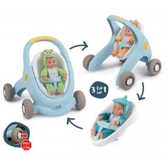 Ходунки - каталка - кукольная коляска Smoby Minikiss Croc 3-in-1, голубая цена и информация | Игрушки для малышей | hansapost.ee