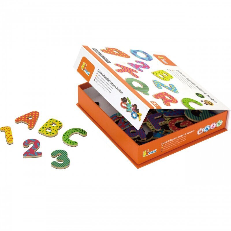Puidust magnetite komplekt, tähestik ja numbrid hind ja info | Arendavad laste mänguasjad | hansapost.ee