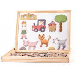 Puidust hariv magnetiline kahepoolne tahvel loomadega Woody, 91214 hind ja info | Arendavad laste mänguasjad | hansapost.ee