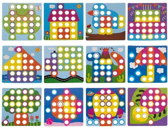 Mosaiik-plug-in mäng, 45 pistikhelmeid, pistikmosaiik, pistikhelmed цена и информация | Arendavad laste mänguasjad | hansapost.ee