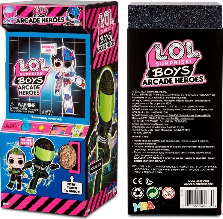 Üllatustega nukk L.O.L Surprise Boys Arcade Heroes Fun Boy hind ja info | Mänguasjad tüdrukutele | hansapost.ee