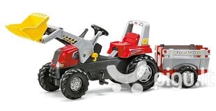 Педальный детский трактор с прицепом и ковшом Rolly Toys rollyJunior RT цена и информация | Игрушки для мальчиков | hansapost.ee