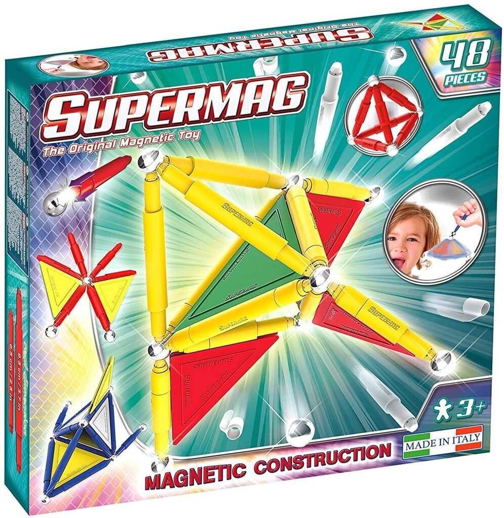 Magnetiline konstruktor Supermag Primary, 0151, 48-osaline цена и информация | Klotsid ja konstruktorid | hansapost.ee