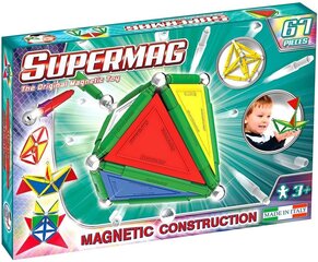 Magnetiline konstruktor Supermag Primary, 0152, 67-osaline цена и информация | Конструкторы и кубики | hansapost.ee
