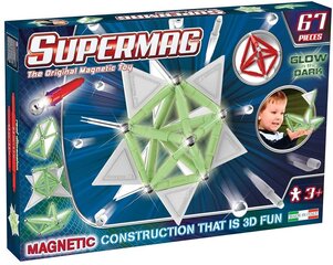 Magnetiline konstruktor Supermag Primary Glow, 0159, 67-osaline hind ja info | Supermag Lastekaubad ja beebikaubad | hansapost.ee