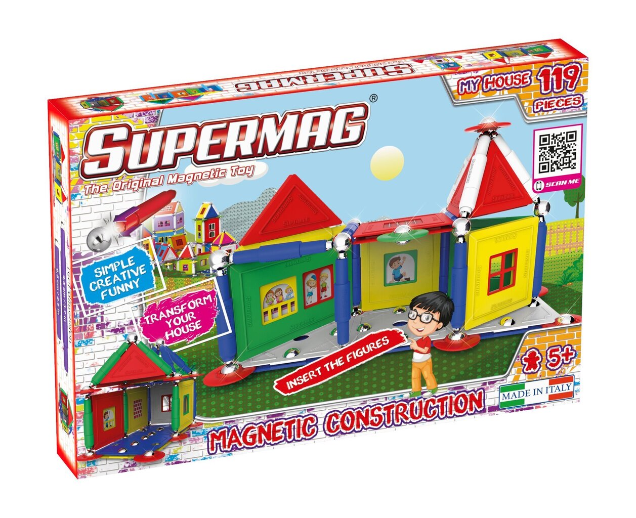 Magnetiline konstruktor Supermag Myhouse, 119 osaline цена и информация | Klotsid ja konstruktorid | hansapost.ee