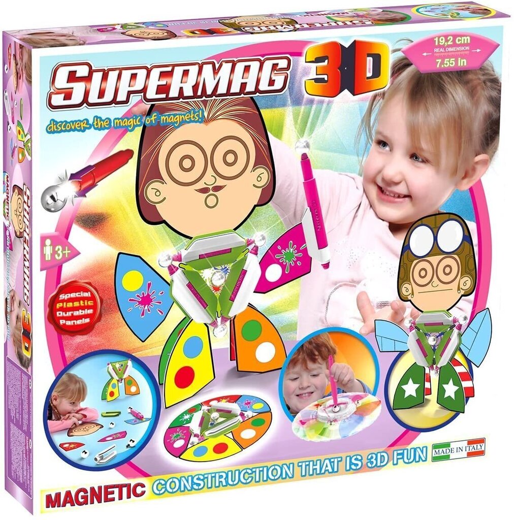 Magnetiline konstruktor Supermag 3D Triangle 0613, 28 osaline hind ja info | Klotsid ja konstruktorid | hansapost.ee