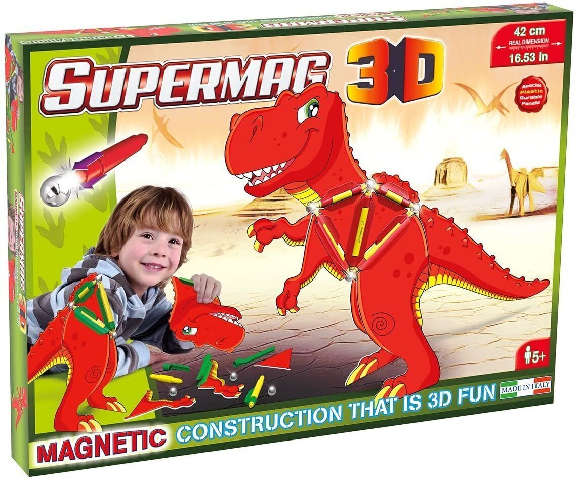Magnetiline konstruktor Supermag 3D T-Rex 0608, 40-osaline hind ja info | Klotsid ja konstruktorid | hansapost.ee