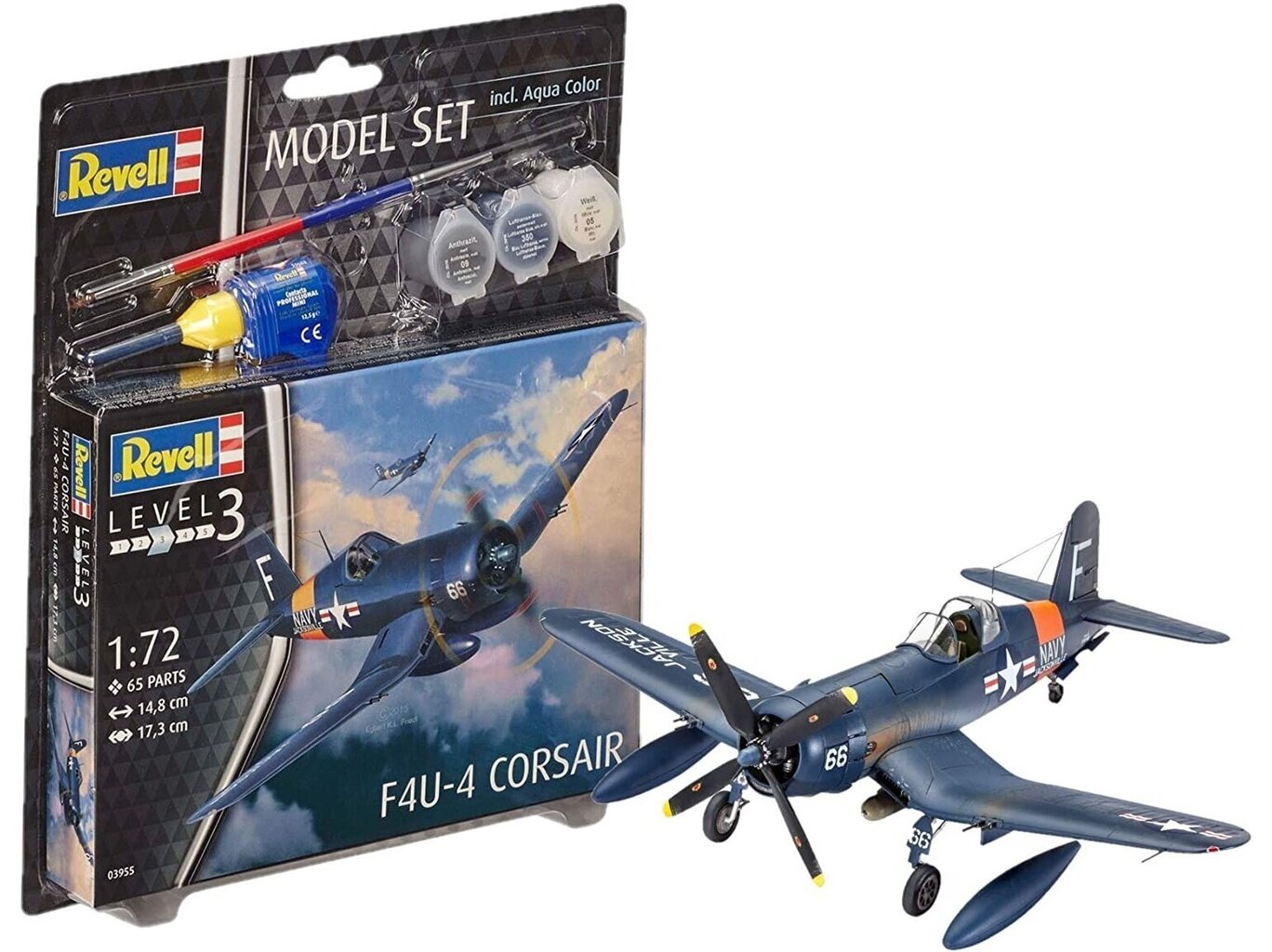 Revell - F4U-4 Corsair Model Set, 1/72, 63955 hind ja info | Klotsid ja konstruktorid | hansapost.ee