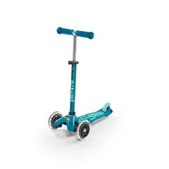 Kolmerattaline tõukeratas Micro Mini Deluxe LED Aqua price and information | Scooters | hansapost.ee