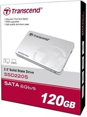 Transcend SSD 220S 120GB SATAIII TS120GSSD220S цена и информация | Внутренние жёсткие диски (HDD, SSD, Hybrid) | hansapost.ee