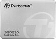 Transcend 230S 512GB SATA3 (TS512GSSD230S) цена и информация | Sisemised kõvakettad | hansapost.ee