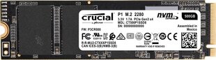 Crucial P1 500GB M.2 PCIe NVMe (CT500P1SSD8) цена и информация | Внутренние жёсткие диски (HDD, SSD, Hybrid) | hansapost.ee